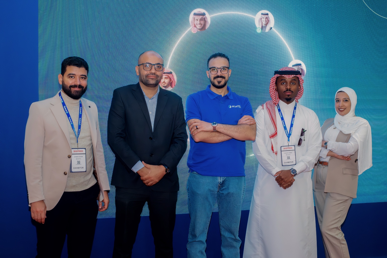 Ayman Esam with the Bevatel team at Seamless 2025